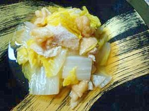 レンジで　白菜と油揚げの煮びたし